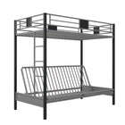Lit superposé une place/futon Silver Screen - Argenté/Noir-Assemblage facile