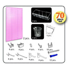 Azar Displays – Trousse d’organisation de panneau perforé, rose givré (900945-PNK)-Rose givré