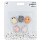 Merangue - Gommes à Effacer Animaux Trapus - Paquet de 5-Conçu pour effacer les marques de crayon standard