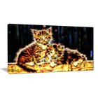 Designart – Vivid Kittens, impression sur toile, 5 panneaux (PT2352-40-20)-Impression