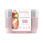Bentgo - Prep Récipient de préparation de repas à 2 compartiment - Rose poudré - Paquet de 10-Suffisamment léger et portable pour les emporter avec vous au travail, à l'école, à la salle de sport ou en voyage