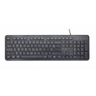 Basic Tech − Clavier filaire − français − noir-Clavier pleine grandeur doté d’un repose-poignet et des pieds d’inclinaison réglables.
