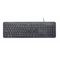 Basic Tech − Clavier filaire − français − noir-Clavier pleine grandeur doté d’un repose-poignet et des pieds d’inclinaison réglables.
