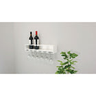 nexxt – Support mural Claret FN00399-7INT pour bouteilles de vin et verres, 21 po x 4,25 po, blanc -Dimensions du produit : 4,5 haut. x 22 larg. x 5 prof. (po) ; capacité de support maximale de 15 lb