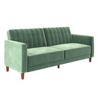 Futon Pin Tufted Transitional, vert-1