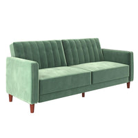 Futon Pin Tufted Transitional, vert-1