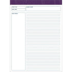 Staples - Tablettes mode Tops, ligné projet, blanc, 50 feuilles, 8-1/2 po x 11-3/4 po-Ligné projet