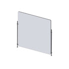 Mark Maker Rod Sneeze Guard - Acrylique transparent 1/4" - panneau de 30" Lx31,5"H- ensemble de tiges de 24"H - pas de passage-Distanciation sociale optimale entre deux groupes de personnes