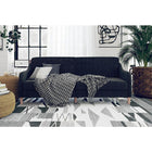 Futon Jasper avec matelas à ressorts - Tissu Gris-7