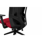 AnthroDesk - La Chaise Ergonomique à Dossier Haut - Rouge-Base en nylon de type étoile avec roulettes pour tapis de qualité supérieure