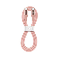 LOGiiX - Vibrance Câble Silicone USB-C vers USB-C - Rose-Câble de chargement ultra-doux, coloré et flexible de 1M (~ 3 pieds)