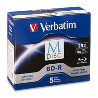 Verbatim – M DISC BD-R 25 Go 4X avec surface marquée, boîtier de 5-Vitesse d'enregistrement/lecture/écriture : 4X