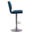 CorLiving - Tabouret de bar touffeté  réglable tapissé bleu Palmer - lot de 2-Livré en lot de deux