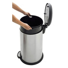The Step N' Sort – Poubelle compacteur de 40 litres (959286)-Acier inoxydable
