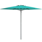 CorLiving – Parasol pour la terrasse ou la plage résistant aux rayons UV et au vent, bleu (PPU-660-U)-Parasol de 2,25 m (7,5 pi) pour la plage pouvant s’utiliser avec une table de terrasse et un socle à parasol (non compris)