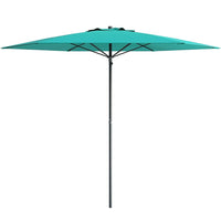 CorLiving – Parasol pour la terrasse ou la plage résistant aux rayons UV et au vent, bleu (PPU-660-U)-Parasol de 2,25 m (7,5 pi) pour la plage pouvant s’utiliser avec une table de terrasse et un socle à parasol (non compris)