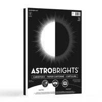 Astrobrights - Papier cartonne colore, 8,5 po l x 11 po H, 65 lb/176 gsm, blanc brillant et noir eclipse,classique, 100 feuilles-Poids de base : 65 lb./176 gsm