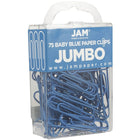 JAM Paper – Trombones géants, bleu pâle, 5 paquets de 75, total de 375 (221819034g)-Métal