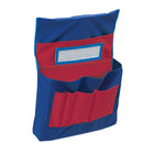 Tableau de poche de rangement pour chaise Pacon, bleu et rouge, 18-1/2"H x 14-1/2"L x 2-1/2"P, paquet de 3-2