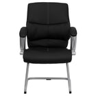 Flash Furniture – Fauteuil d’appoint de direction métallique, noir (H9637L3SIDE)-Chaise d'invité exécutive