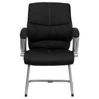 Flash Furniture – Fauteuil d’appoint de direction métallique, noir (H9637L3SIDE)-Chaise d'invité exécutive