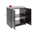 Prepac – Placard de base Elite de 32 po, noir (BEB-3236)-Les portes sont munies de charnières de style européen de qualité supérieure réglables de 6 façons