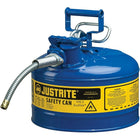 JustriteMD – Bidon de sécurité AccuFlowMC de type II, 5/8 x 11 1/2 x 12 po, bleu-Le mécanisme de déclenchement Safe-SqueezeMD exclusif d’AccuflowMC offre un débit régulier et un versement précis