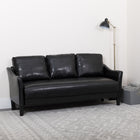 Flash Furniture - Canapé capitonné Asti, noir-Un seul coussin de siège