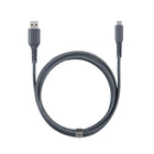 Basic Tech - Câble USB-C Tressé de 6 pi - Charbon-Comprend une sangle d'organisation