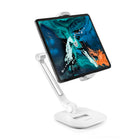 ShoppingAll - Support de Tablette Réglable Long - Blanc-Base et bras en aluminium robuste