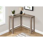 Monarch Specialties - 3659 Table D'Appoint Console De Coin 36 po L - Taupe Foncé-Le style contemporain de cette table d'entree est ideal pour les petites maisons, les condos ou les appartements.
