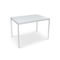 Can-Bramar Glassara Writing Desk - White-Table-bureau de style épuré, contemporain et minimaliste