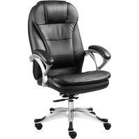 Xtech - Chaise de bureau Executive Comfort avec appui-tête et accoudoirs - Noir-La construction en cadre d'acier assure la durabilité.