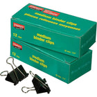 Staples - Boîte de pinces relieuses, moyennes, 1 1/4 po, noires, paquet de 72-Boîtes pour garder les pinces bien rangées à la maison ou au bureau