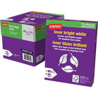 Papier blanc brillant laser certifié FSC de Staples, 28 lb, 8,5 po x 11 po, blanc, 2 500 feuilles/caisse-8 1/2 po x 11 po