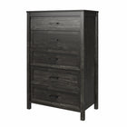 Ameriwood Home Beaumont - Commode à 5 tiroirs - chêne noir-Rangez vos vêtements pliés et votre linge de lit dans ses 5 tiroirs aux glissières en métal durables