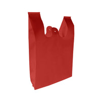 Reliabag - Réutilisables sacs pour t-shirts non tissés - 11 x 7 x 20 - Rouge - Paquet de 100-Réutilisabilité : les sacs pour t-shirts non tissés sont conçus pour être réutilisables