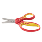 Ciseaux à bouts ronds Softgrip pour enfants de Fiskars - 13 cm - assortis-Les lames innovatrices à tranchant sécuritaire offrent un angle de lame plus sûr et un bout rond plus pour plus de sécurité pendant la coupe des matériaux scolaires