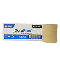 DuraPlus - Essuie-tout - Kraft - 600' - Paquet de 6-Essuie-mains en papier rigide