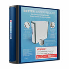 Staples – Reliure Better Binder, 3 po, bleu-Les anneaux se ferment solidement, permettant aux pages de se tourner facilement