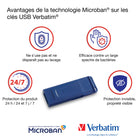 Verbatim - Clé USB - bleue - 128 Go -Capacité de 128 Go
