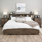 Prepac Tête de lit à compartiments pour très grand lit, gris vieilli-Dimensions finies : L 81,5 po x H 43 po x P 11 po