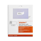 Staples - Étiquettes d'adresse blanches pour imprimantes jet d'encre/laser, 1" x 2-5/8", paq./750-Créez des étiquettes personnalisées