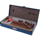 Gray Tools – Ensemble de 15 clés hexagonales S2 SAE à bras court, 0,028 à 5/8 po-Formats : 0,028, 0,035, 0,5, 1/16, 5/64, 3/32, 1/8, 5/32, 3/16, 1/4, 5/16, 3/8, 1/2, 9/16 et 5/8 po.