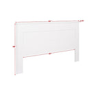 Prepac - Tête de lit à panneau plat WHFK-1301-1, très grand lit, blanc-Construit de bois composés laminés, non toxiques, conformes à la norme CARB-2