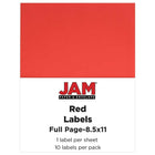 JAM Paper Étiquettes pour expédition, 5,5 x 8,5 po, couleurs néons variées, 150/paquet (359429assrt)-2 étiquettes par feuille