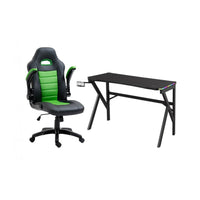 Brassex - Kit de Jeu Dorian - Noir/Vert-Eclairage LED à plusieurs niveaux avec commande tactile