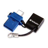 Verbatim - Clé USB double Store 'n' Go USB 3.2 Gen 1 de 128 Go pour appareils USB-C - Bleu-Transférez facilement des fichiers entre un appareil équipé d'un port USB Type-C et d'autres PC