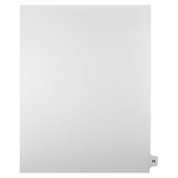 Markmaker - Intercalaires imprimes Legal, Blanc, 1/15th coupe, format lettre, sans trous, 25 tabs/PQT, 5 PQT/Boite, Numero 75-Intercalaires imprimes Legal