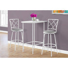 Monarch Specialties - 2376 Bar Maison - Dessus Blanc Et Metal-Idéale pour les petites maisons, condos et appartements, cette table bistro peut accueillir 2 personnes